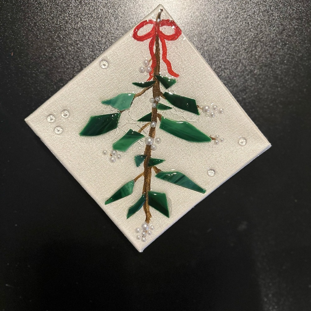 Mistletoe Glass Art